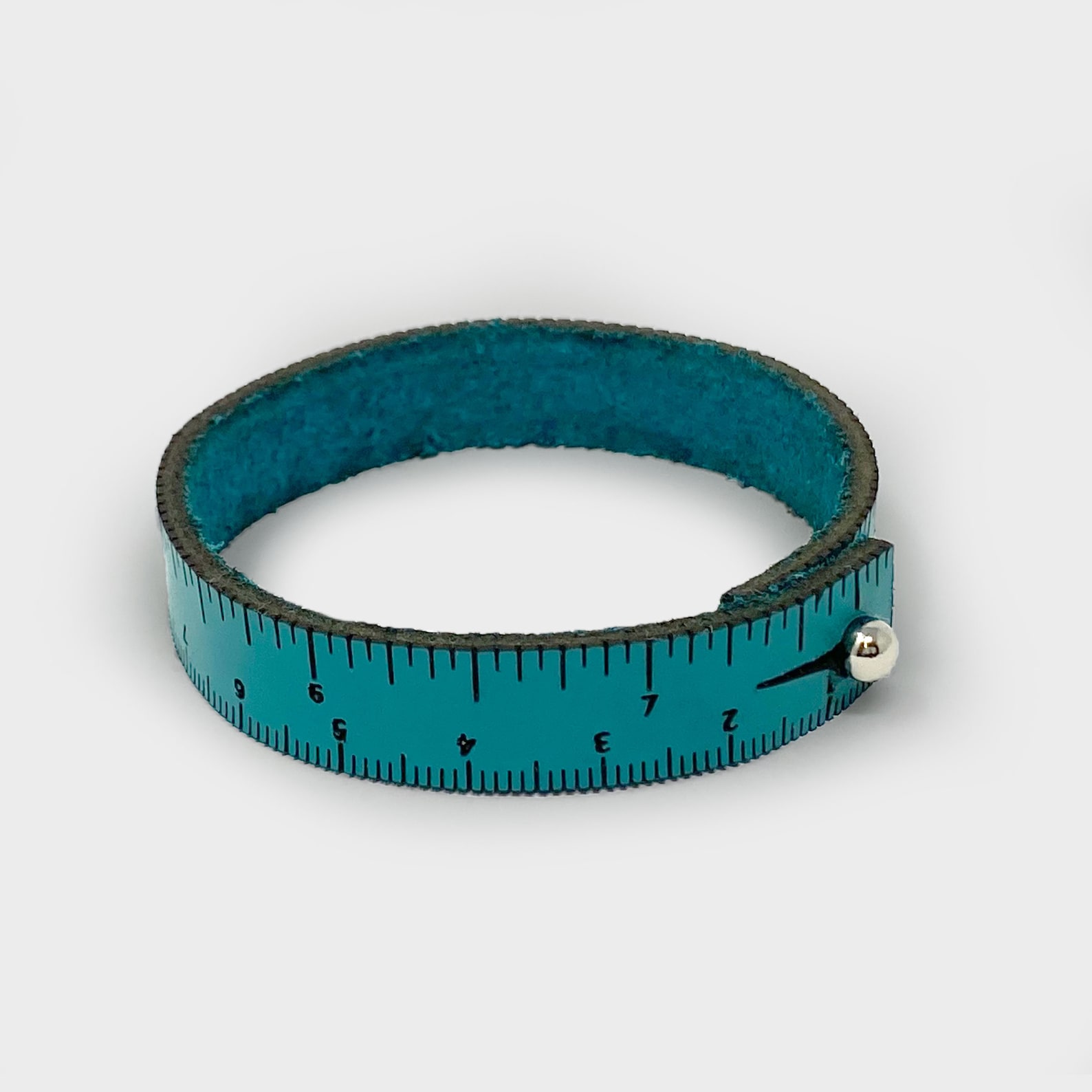 Wrist Measuring Ruler Teal Leather Wrist Ruler Bracelet: Single Wrap Tape Measure Cuff - Etsy