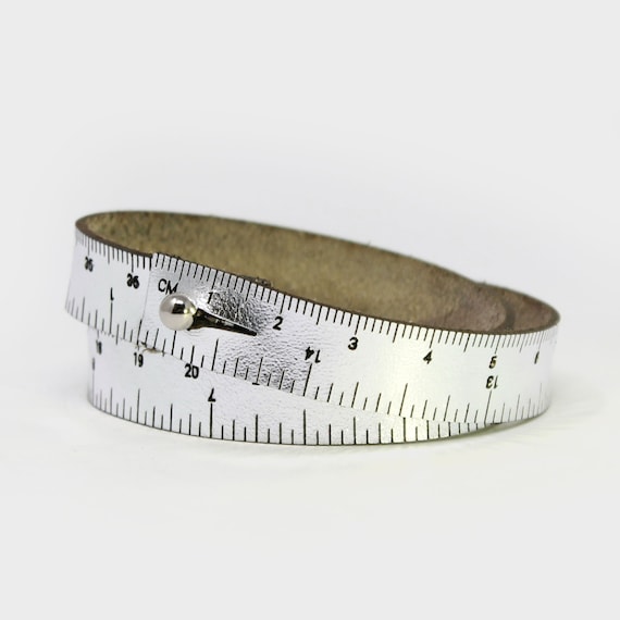tape measure bracelet leather