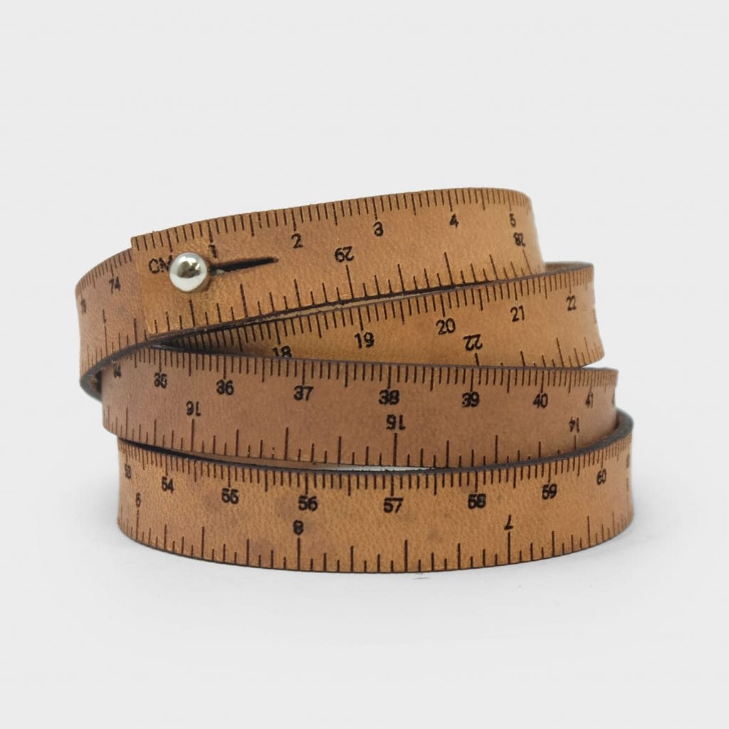 Measuring shop tape bracelet
