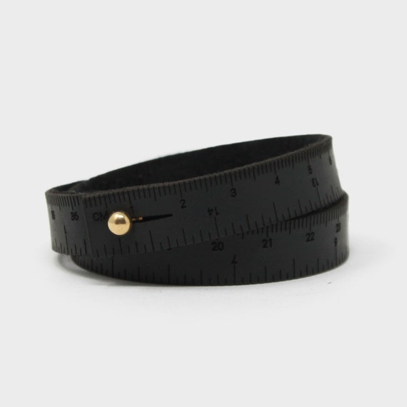 tape measure bracelet leather