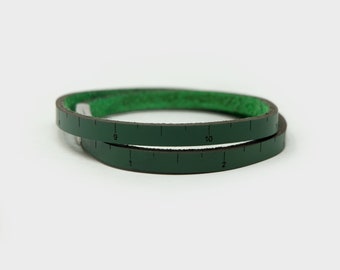 THIN LINE Wrist Ruler | Shamrock | Tape Measure Bracelet | Leather Wrap Bracelet | Sewing | Knitting | Crochet | Notion | Gift