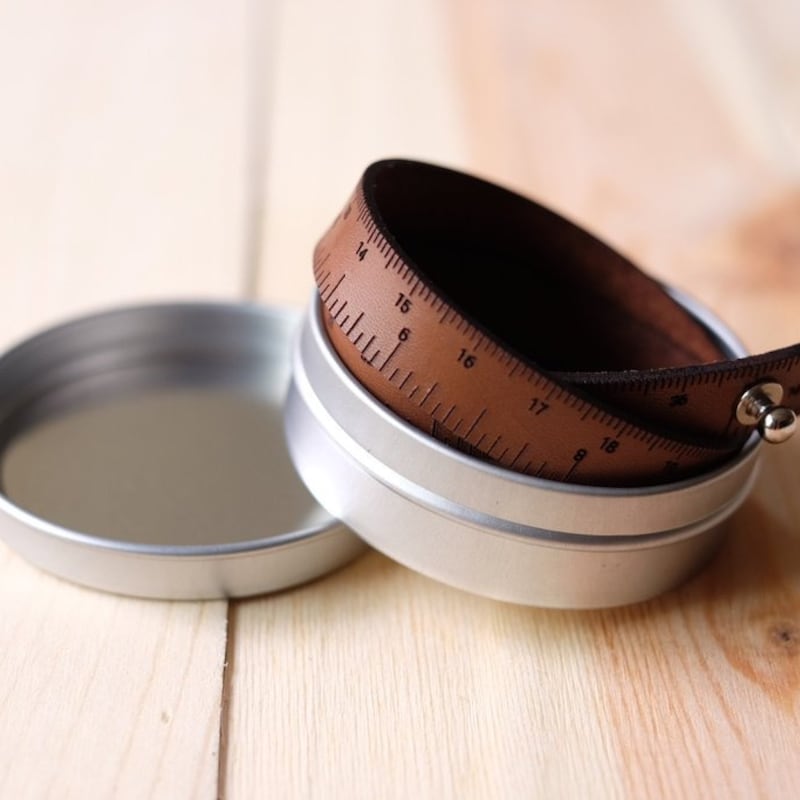 The Original Tape Measure Bracelet, Personalized Ruler Bracelet, Leather Wrap Bracelet, Sewing, Knitting, Crochet, Notion, Gift