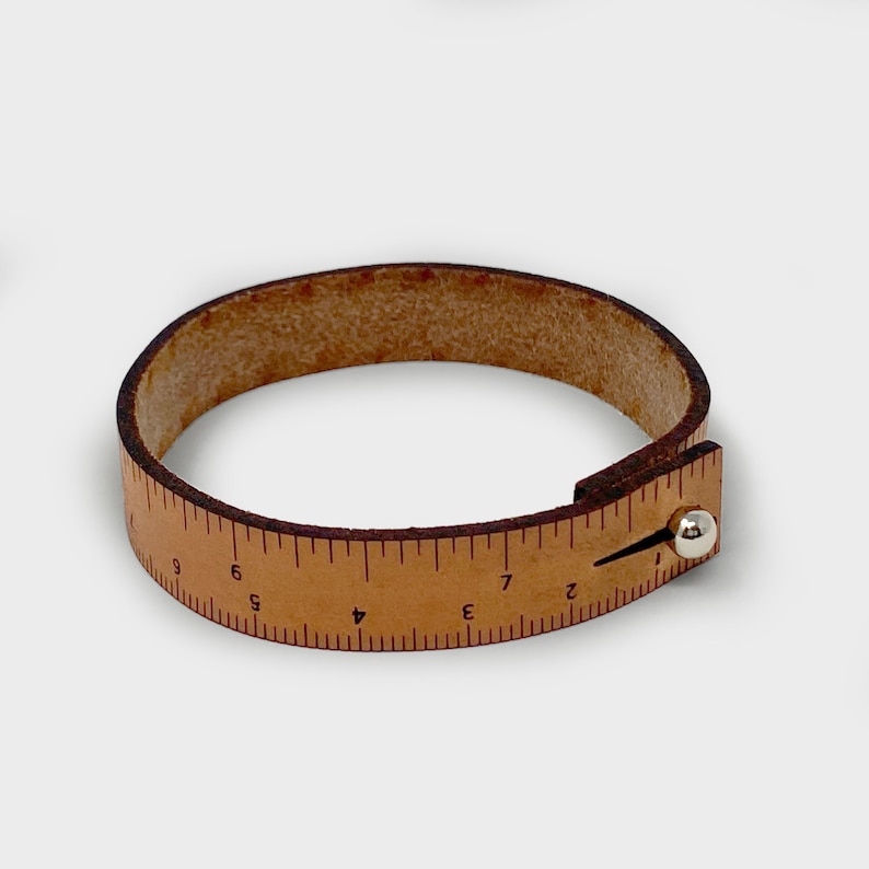 WRIST RULER Single Wrap Tape Measure Bracelet Medium Brown Etsy