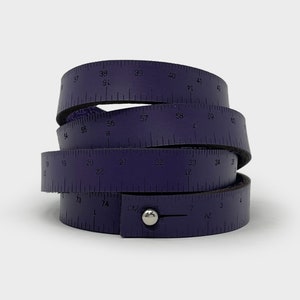 30&quot; WRIST RULER Plum | Tape Measure Bracelet | Leather Cuff | Ruler Bracelet | Sewing | Knitting | Crochet | Notion | Gift