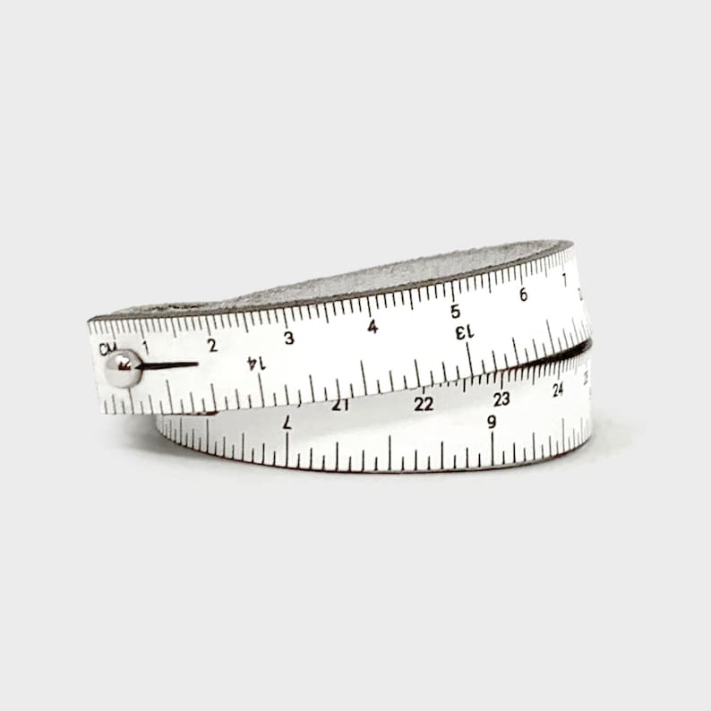 WRIST RULER™ The Original Tape Measure Bracelet Ruler Bracelet Leather Wrap Bracelet Sewing Knitting Crochet Notion Gift image 6