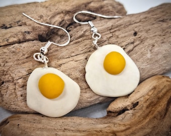 Fried Egg Hook Earrings