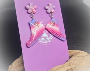Trans Pride Baseball Shoe Earrings