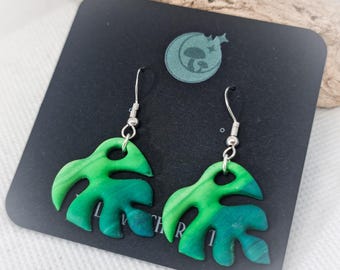 Monstera Leaf Earrings nu 2