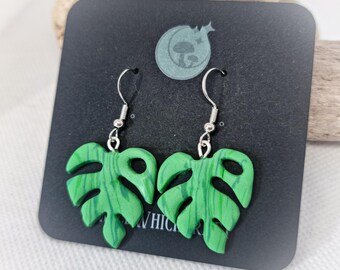 Monstera Leaf Earrings nu 3