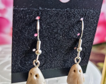 Dangly ghost earrings sterling silver | Spooky | Halloween | Goth | Emo | Handmade | Unique | Fall | Autumn | 925 | Spirit | Haunt