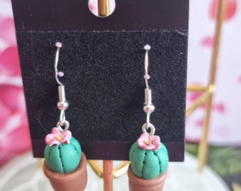 Echevaria succulent dangle earrings