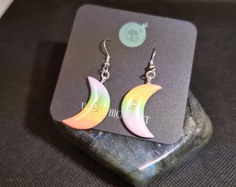 Pastel rainbow celestial moons