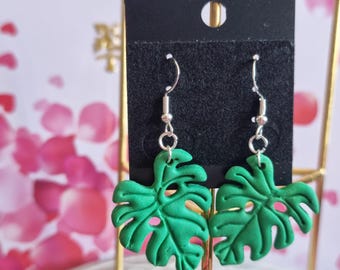 Monstera dangly Earrings