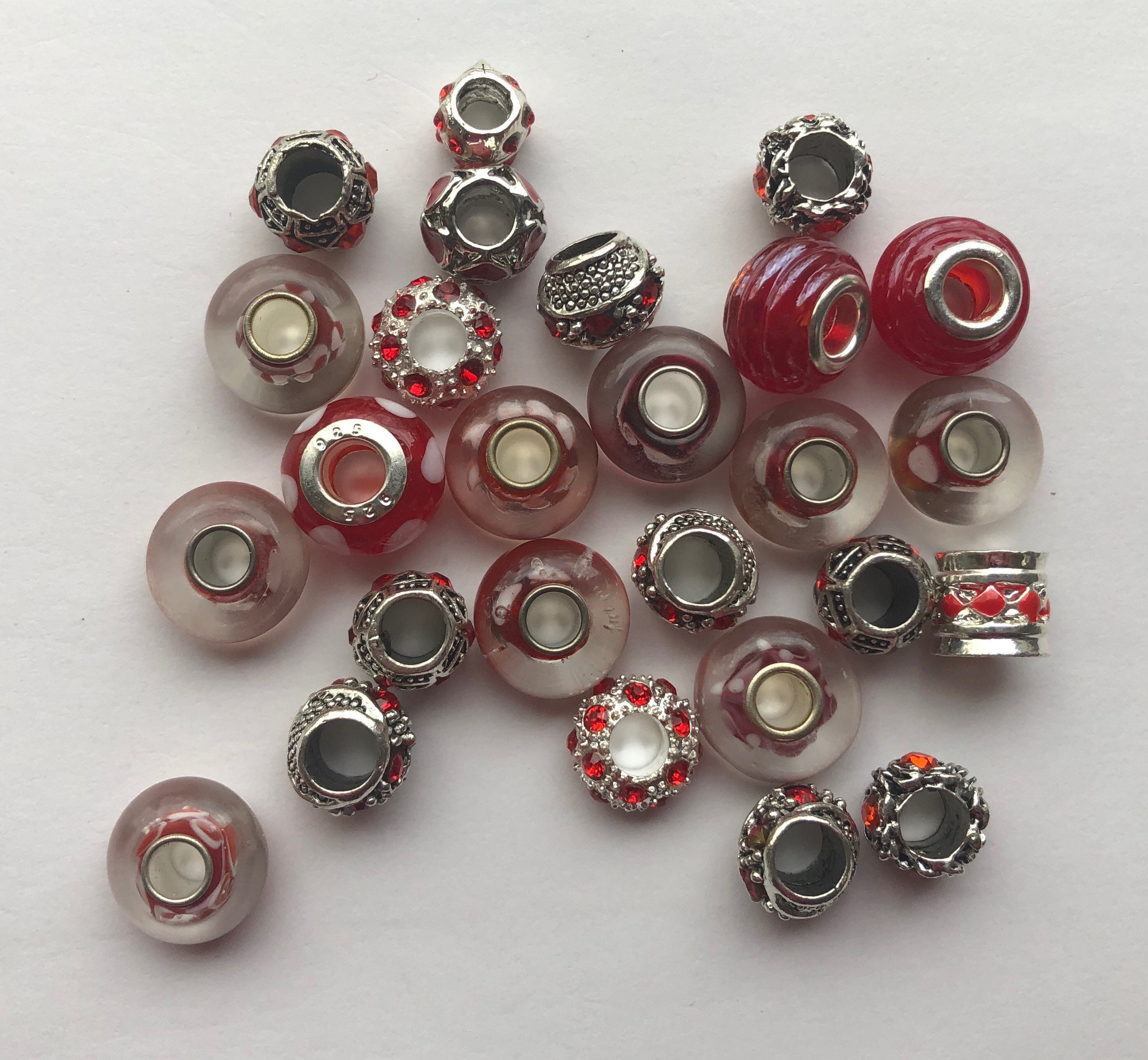 Pandora Style Beads European Charms Bulk Silver and Gold Etsy
