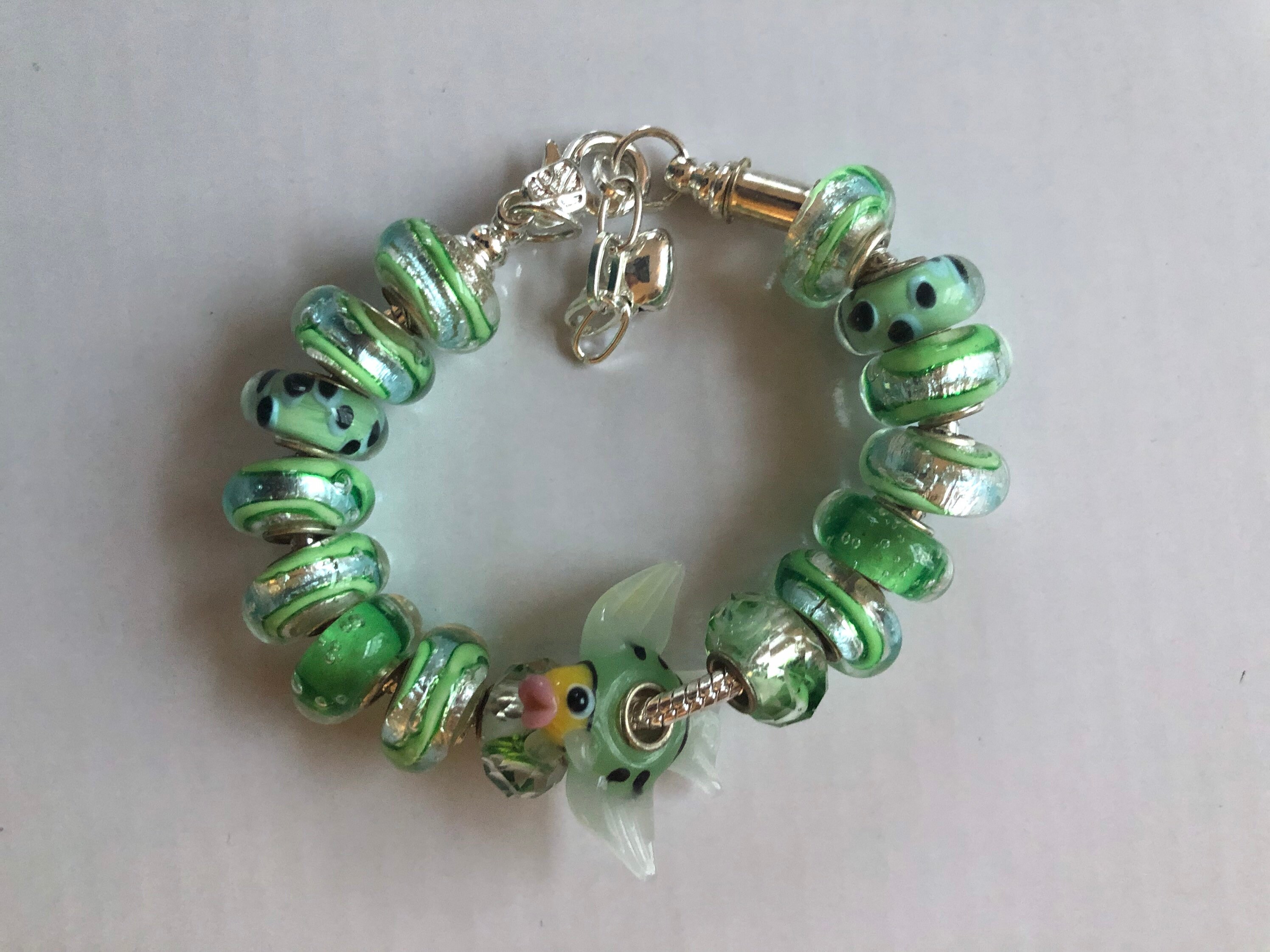 Pandora Style Charm Bracelet European Charm Bracelet Glass Etsy