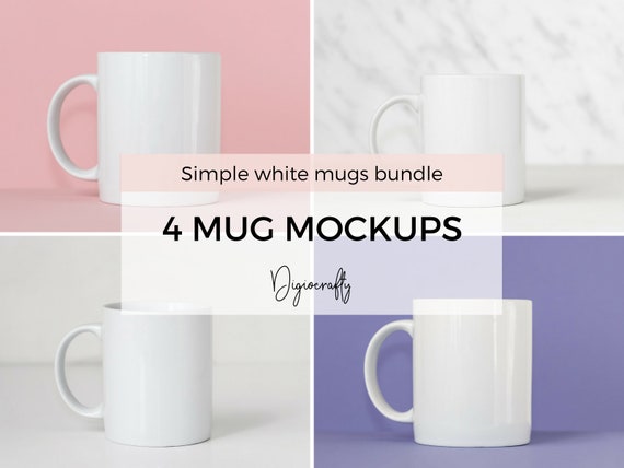 Simple Mug Mockups Bundle Psd White Pink Purple Marble Simple Mug Mockups Bundle Psd White Pink Purple Marble
