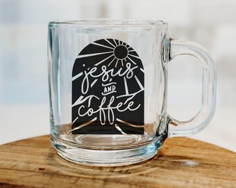 Jesus and Coffee SVG | Christian mug SVG, Christian Glass Cup, Christian Sweatshirt, Faith Based, Christian mug, Jesus Glass Mug, faith svg