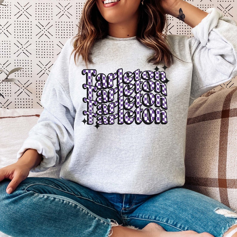 Tarleton Checkered PNG | Wavy Checkered Text, Retro Tsu Shirt, Tarleton ...