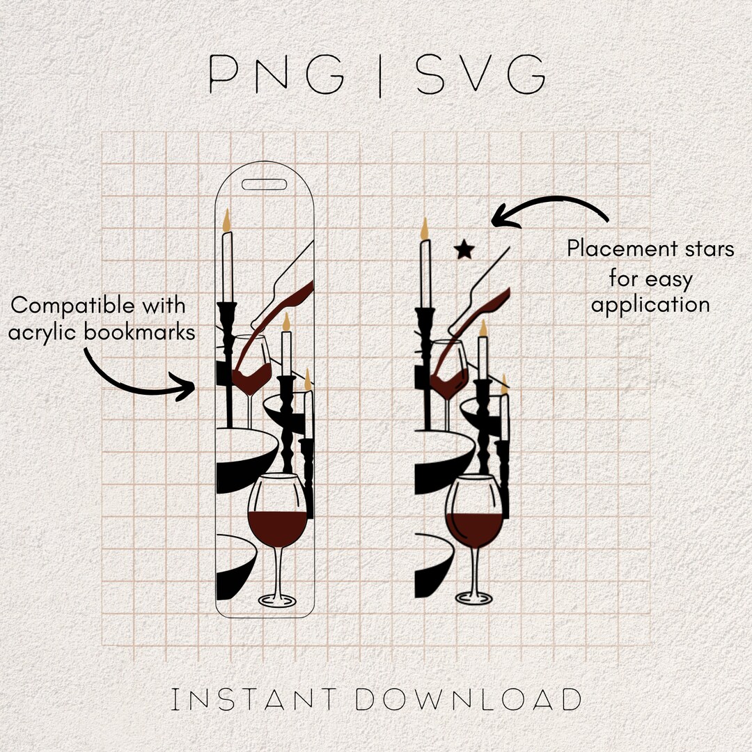Gather Bookmark Svg | Wine & Food Bookmark, Wine Bookmark, Book Lover ...