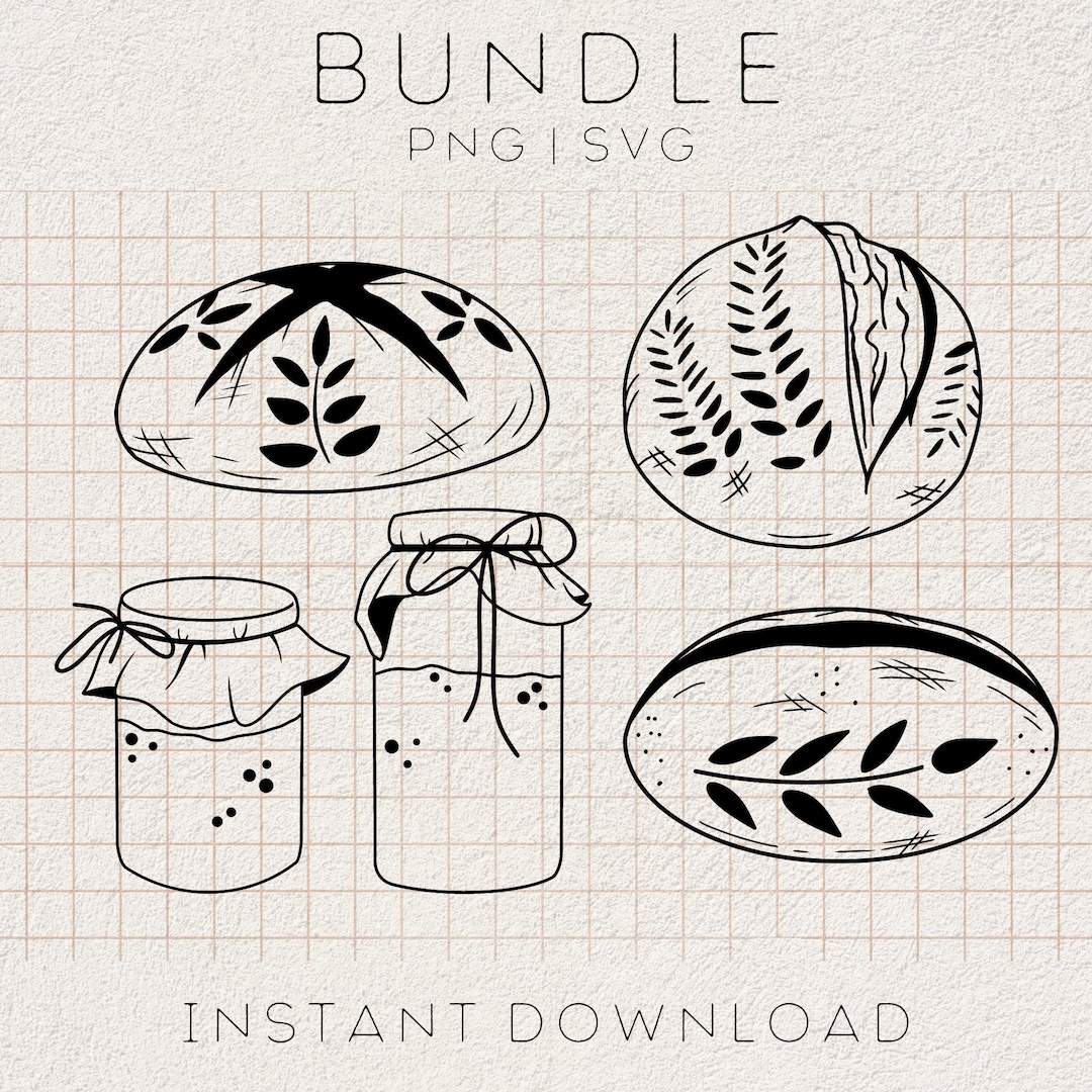 Sourdough Clipart SVG Bundle Sourdough Starter Svg Baking sourdough-clipart-svg-bundle-sourdough-starter-svg-baking