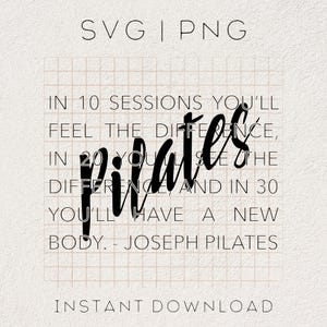 Pilates Quote SVG | reformer pilates tshirt, pilates sublimation, fitness png, pilates doodles svg, joseph pilates shirt, pilates club shirt