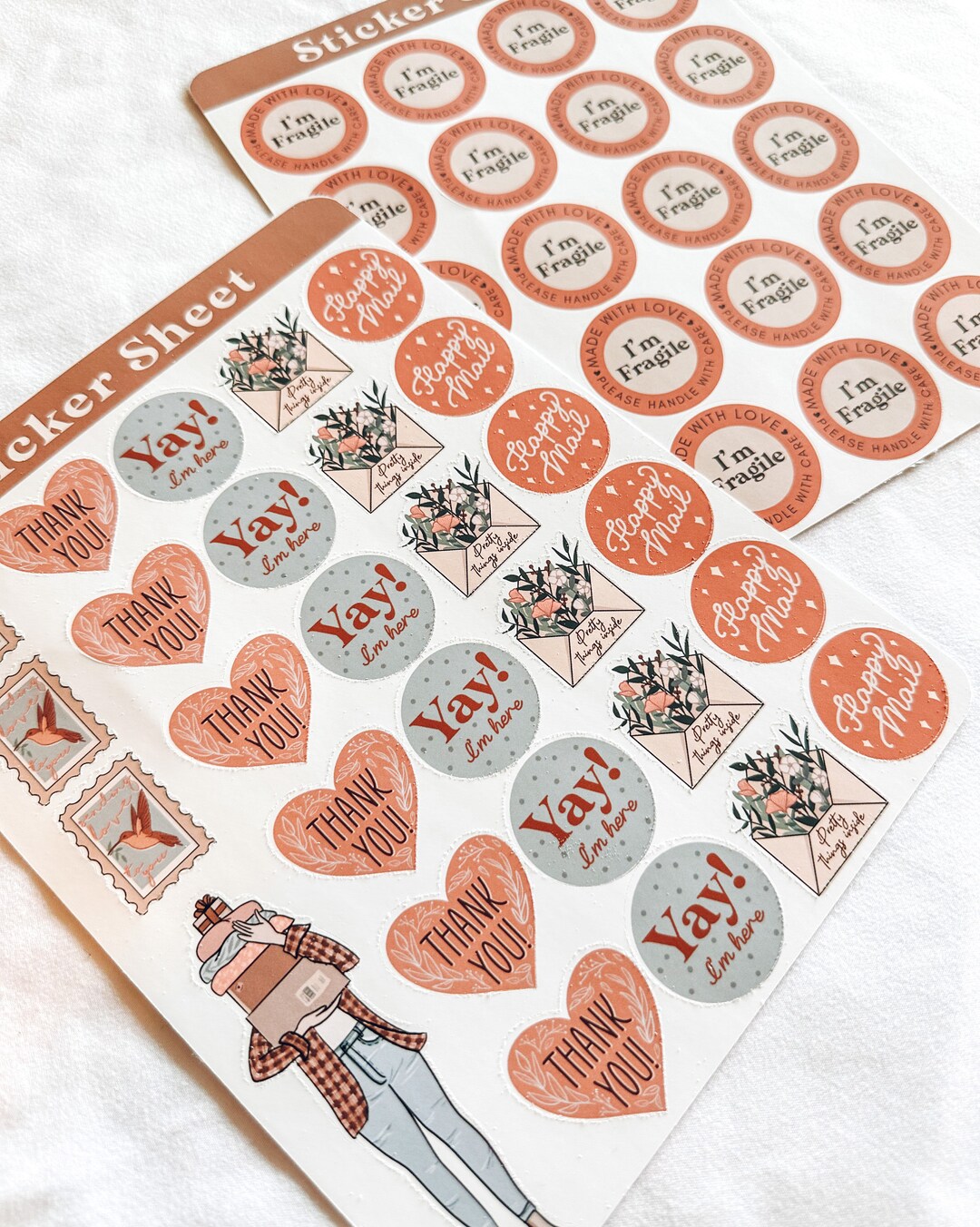 Small Business Sticker Sheet PNG Packaging Stickers Png, Digital