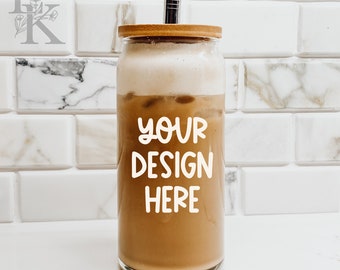 Glass Can Mockup Bundle | 20 oz Glass Can Mockup, Libbey Glass Mockup, Glass Cup Mockup, Coffee Cup Mockup, Tumbler Mockup, Coffee Mockup