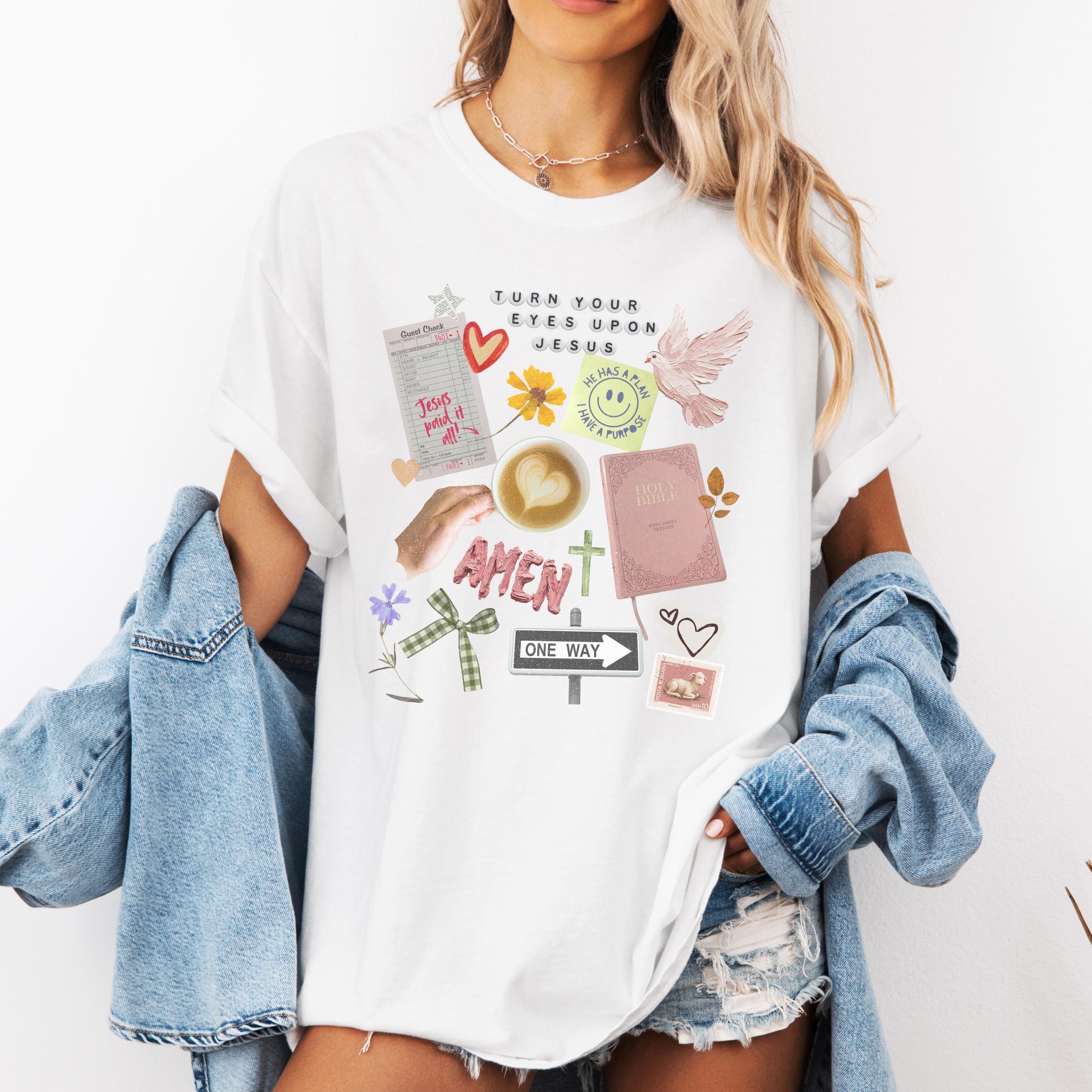 Christian Collage Shirt | Faith Graphic Tee, Christian Gift, Bible