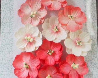 Handmade Mulberry Paper Flowers x Pack - Cherry Blossoms