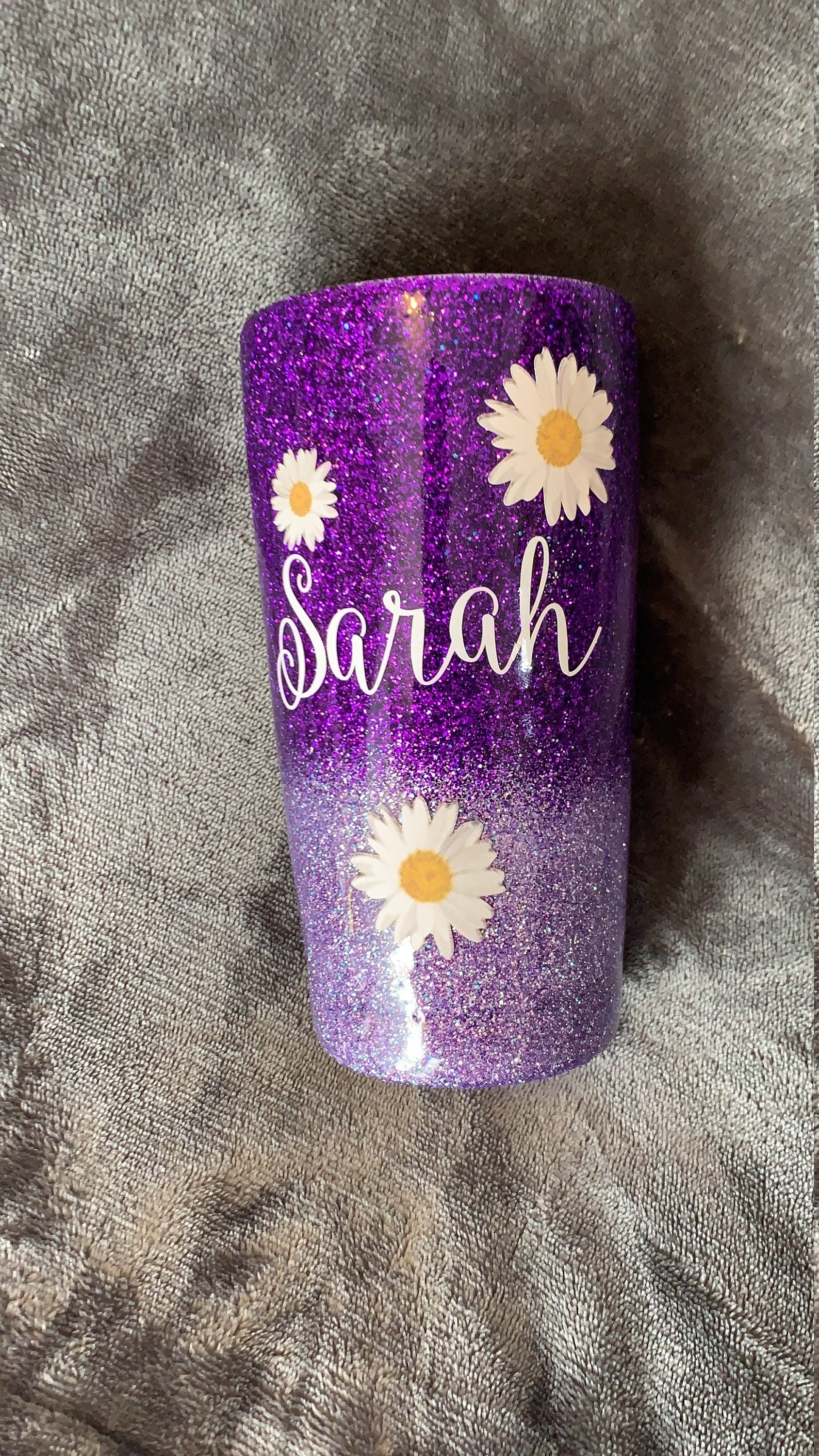 Vaso de ombré púrpura vaso de margarita vaso de brillo yeti Etsy