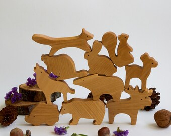 etsy wooden animals