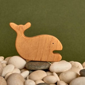 Cute baby 1 year Waldorf wooden sea animals toys figurines grandbaby gift image 5