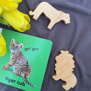 Wooden Jungle Safari animals toys figurines baby birthday gift image 5