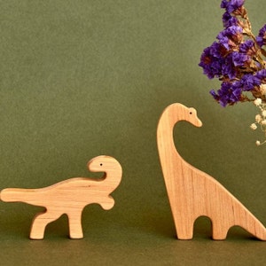 Wooden Jurassic period dinosaurs animals toys figurines toddler image 5