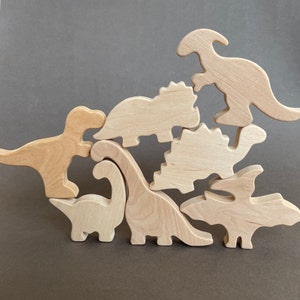 Wooden dinosaurs animals toys Jurassic animals toys for toddler