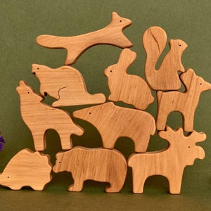 Wooden Animals, Set of 10, Waldorf Inspired — Jupiter's Child
