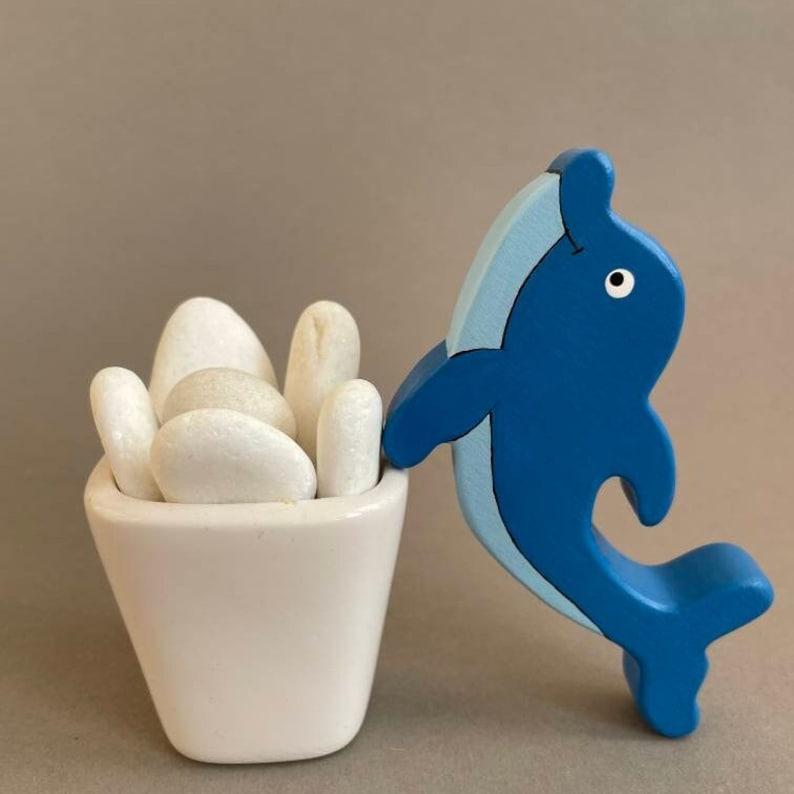 Unique handcrafted wooden ocean sea animals toys figurines toddler image 5