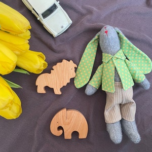 Wooden Jungle Safari animals toys figurines baby birthday gift image 6