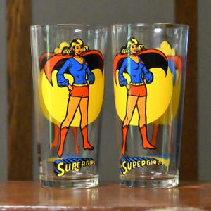 1976 Superman Pepsi Super Series Collectable Drinking Glass 1976 Superman Pepsi Super Series Collectable Drinking Glass
