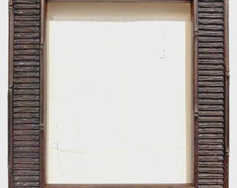 Dark Rattan Picture Frame – Tropical Tiki Wall Art