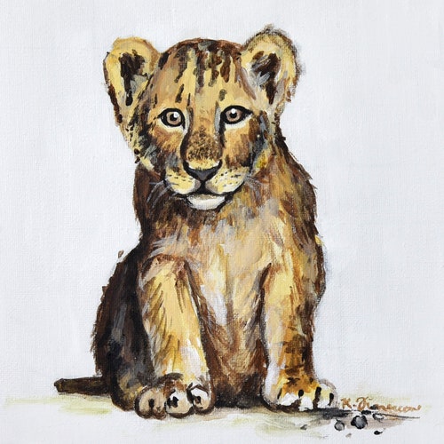 Animal Print, Safari Animal Print, Nursery Art, Lion Cub Art, Nursery Print Set, Zebra,  Baby Animal Print, Southwest Animal, Southwest Art main image 0