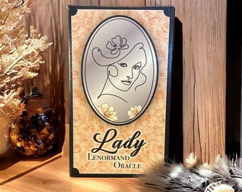 Jeu divinatoire LADY LENORMAND 36 cartes divinatoires pour débutants, mots-clés en français, élégant et sophistiqué + PDF à imprimer