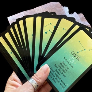 12 Cartes ASTRO : Verseau Bélier Vierge Poisson Lion Taureau Balance Sagittaire Gémeaux Scorpion Capricorne Cancer
