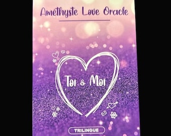 Améthyste Love Oracle – 1er Édition MAT - Jeu de 52 cartes + notice - Trilingue + 1 New carte inédite collector offerte