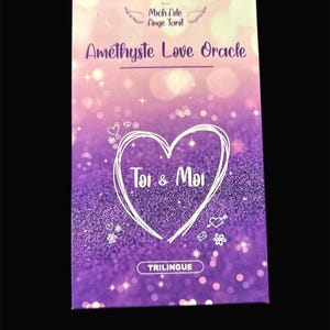 Best-seller Améthyste Love Oracle + jeu de base 52 cartes Trilingue livrées dans sa boîte standard + notice papier