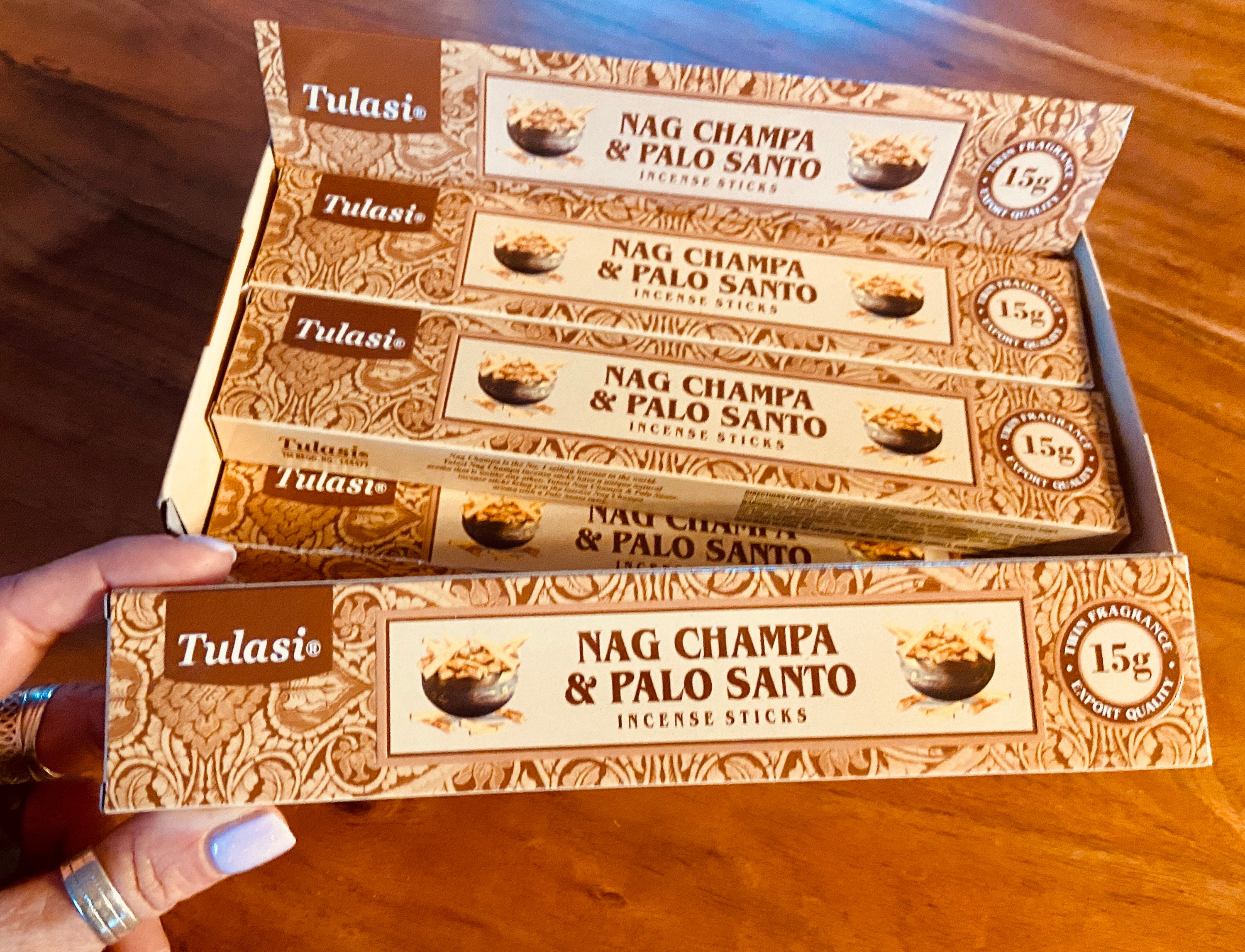 Nag Champa et Palo Santo Encens Marque Tulasi - 15Gr