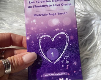 Extension N*1 : 13 Expansion cards for the Amethyst Love Oracle + notice with keywords, cards from 53 to 64