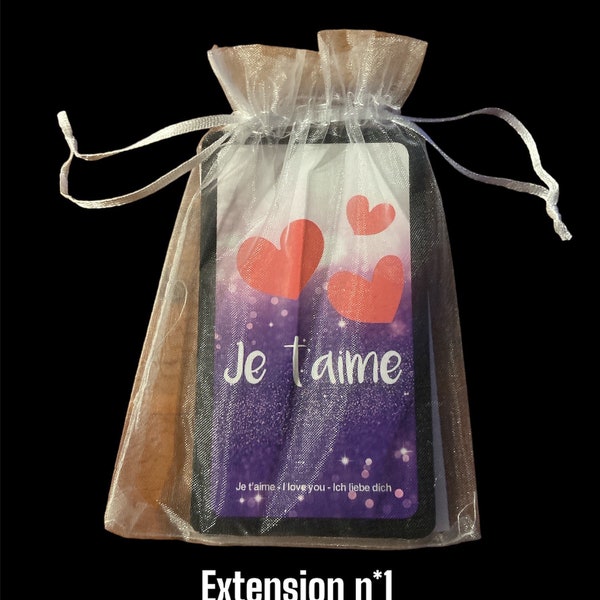 EXTENSION N*1: 13 Cards for the Amethyst Love Oracle - cards from 53 to 65 trilingual + instructions