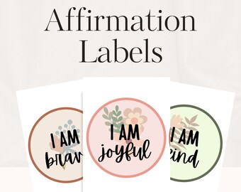 Classroom Decor - Affirmation Theme Label Cards - 14 Cards