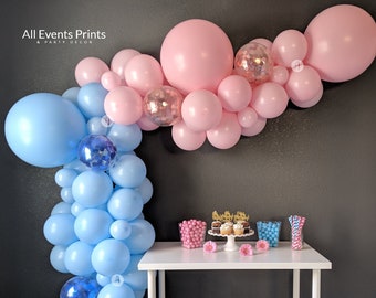 Gender Reveal Balloon Garland DIY Kit (5' to 25'), Includes EVERYTHING that you will need for assembly